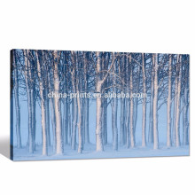 Impresión digital / paisaje del cuadro del bosque del invierno Decoración casera / ilustraciones enmarcadas de la lona